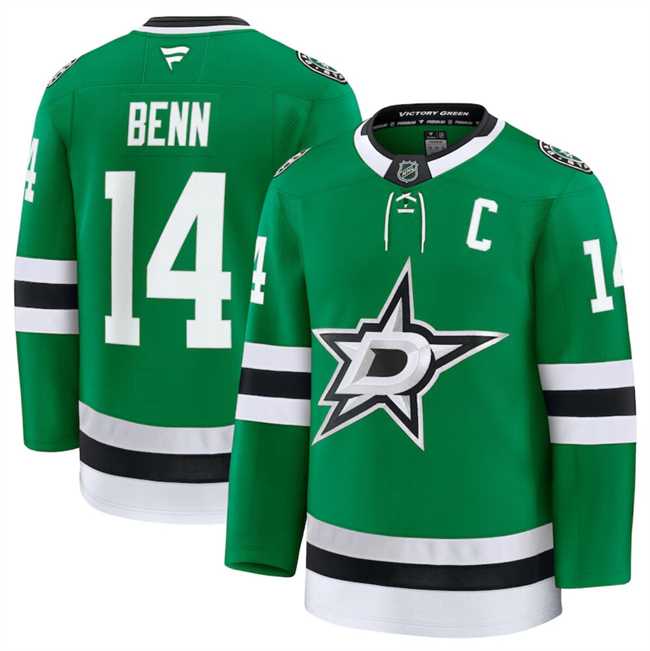 Mens Dallas Stars #14 Jamie Benn Green 2024-25 Home Stitched Hockey Jersey Dzhi